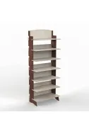 Eolo - Mobile multiuso guardaroba libreria scarpiera in legno 7 piani